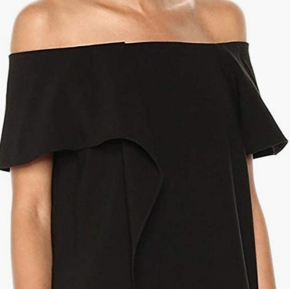 NWT Halston Heritage Off the shoulder black dress, Size 2 - Picture 5 of 8
